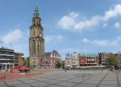 Werkman College trakteert bezoekers Grote Markt Groningen op flashmob